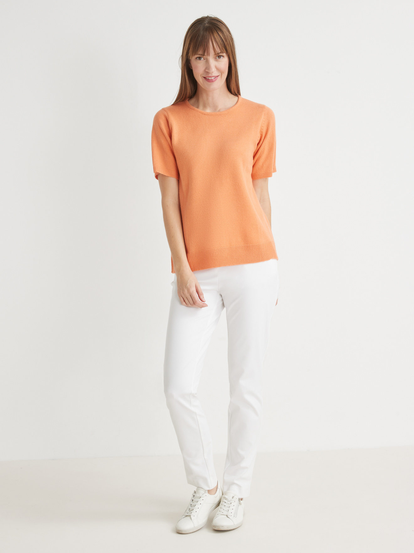 Pull manches courtes encolure ronde