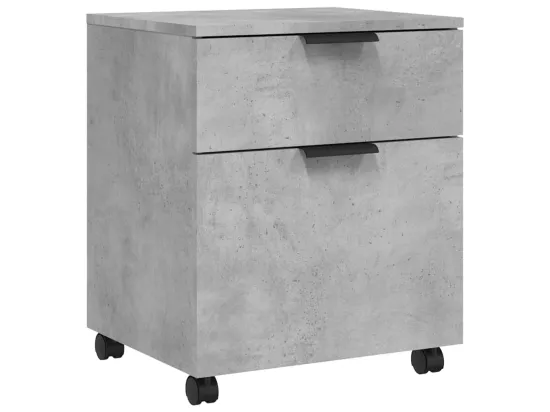 Classeur mobile avec roues Gris béton 45x38x54 cm