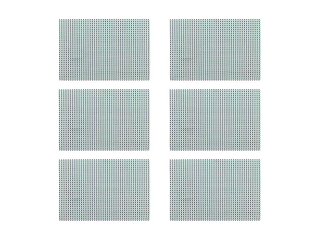 Novastyl - Lot 6 Sets De Table Tisse 45x30cm En Pvc Bleu