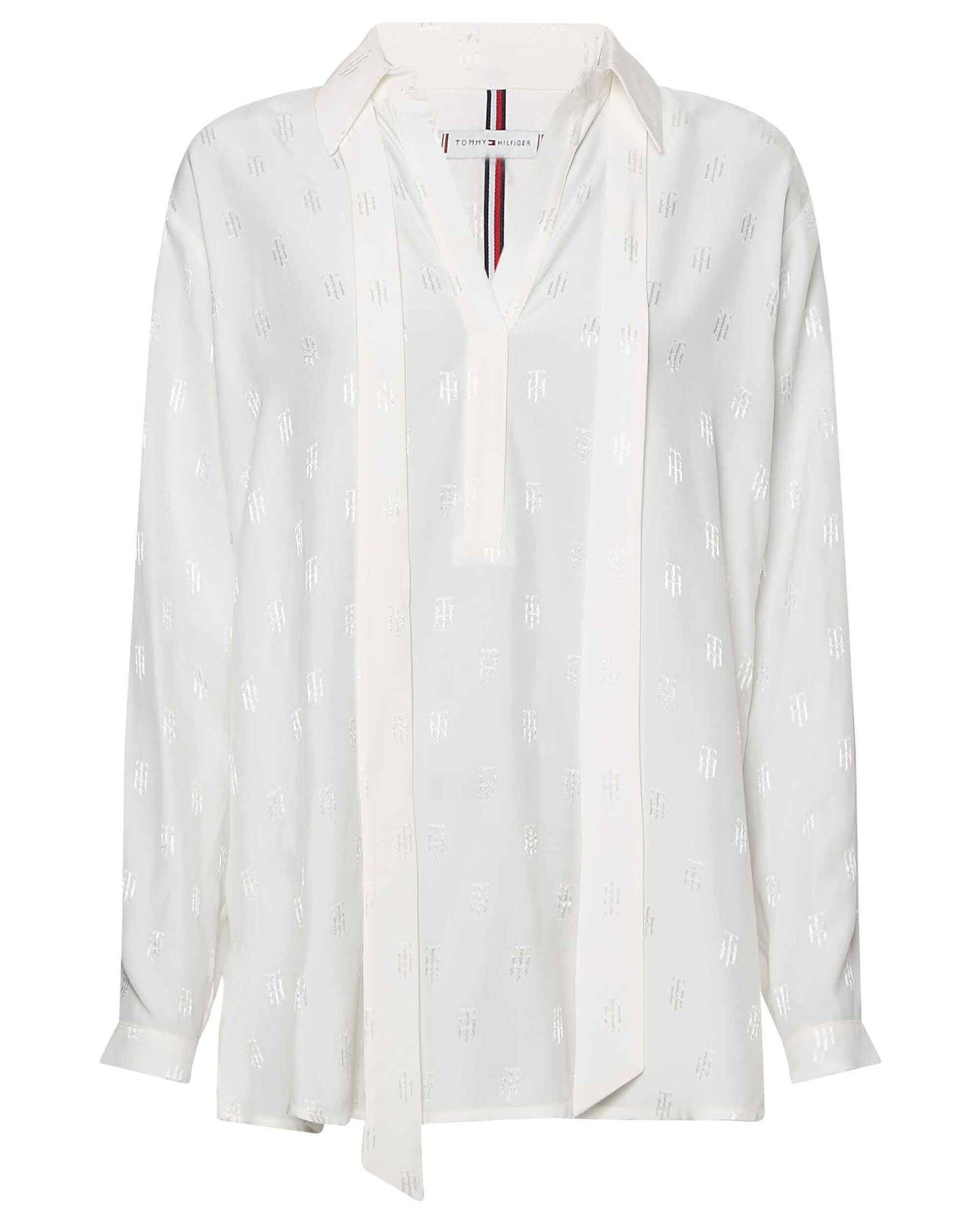 Tommy Hilfiger| Damen Schluppenbluse JACQUARD TIE
