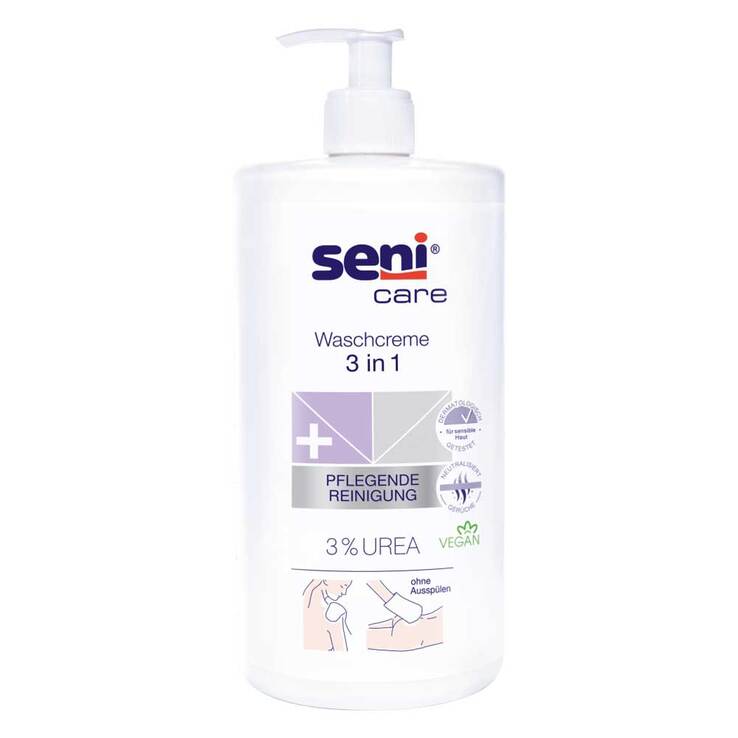 Seni care Waschcreme 3in1 mit Urea, 1000 ml