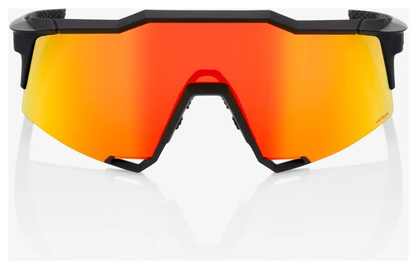 Lunettes 100% Speedcraft - Soft Tact Black - HiPER Miroir Rouge