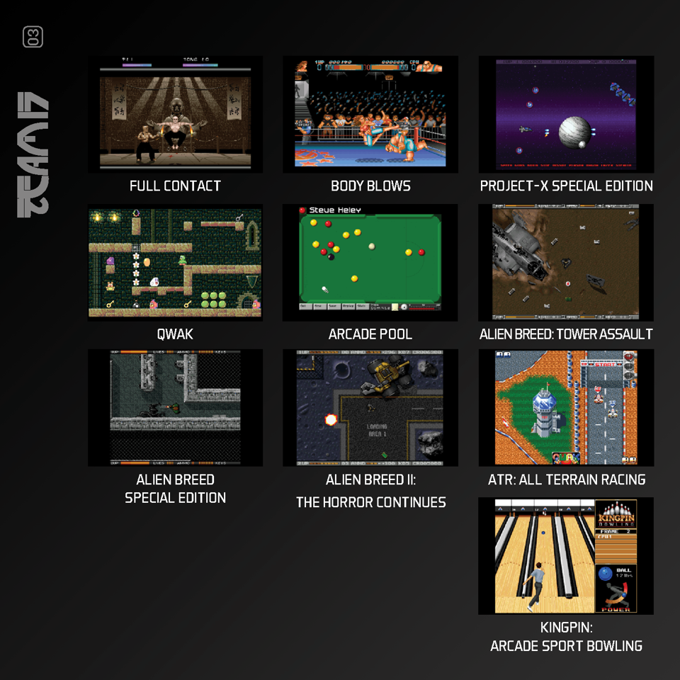 BLAZE Evercade Team 17 Amiga Collection 1- BLAZE TAB Plus