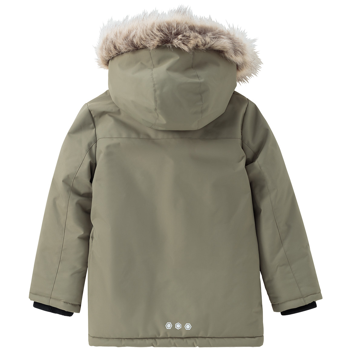 Topolino Jungen Jacke mit Fellkapuze oliv