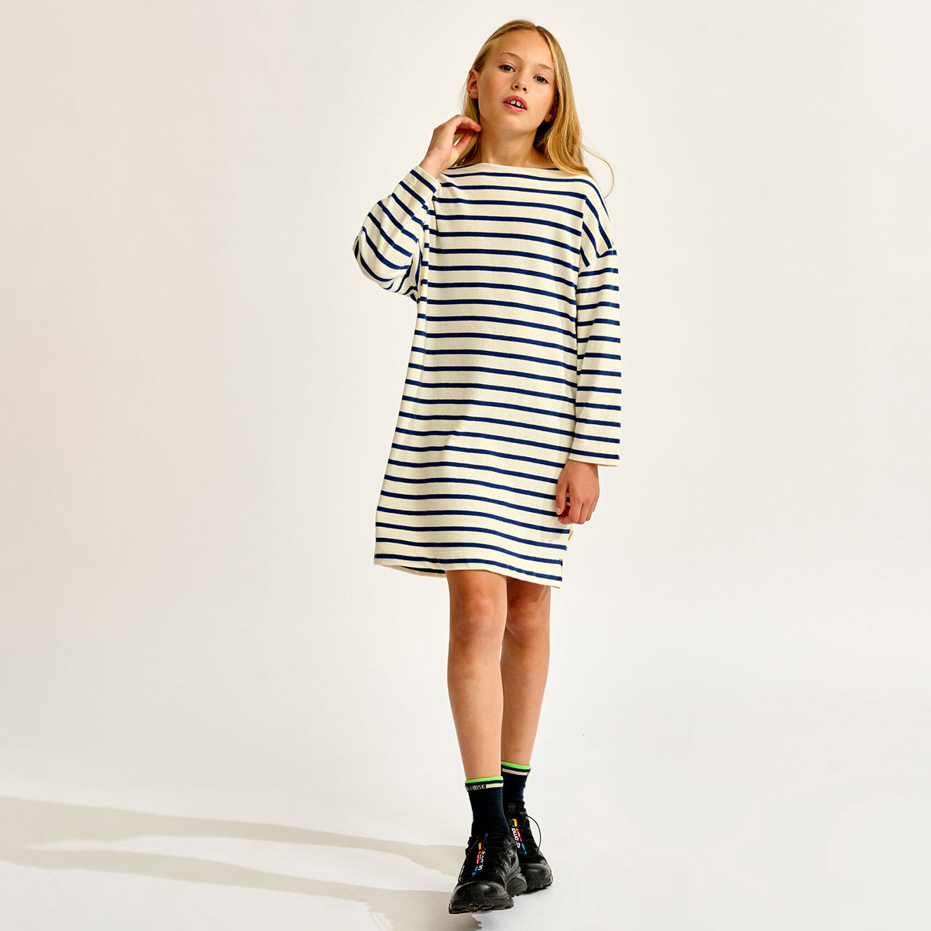 Bellerose Robe marinière Vamp écru/marine