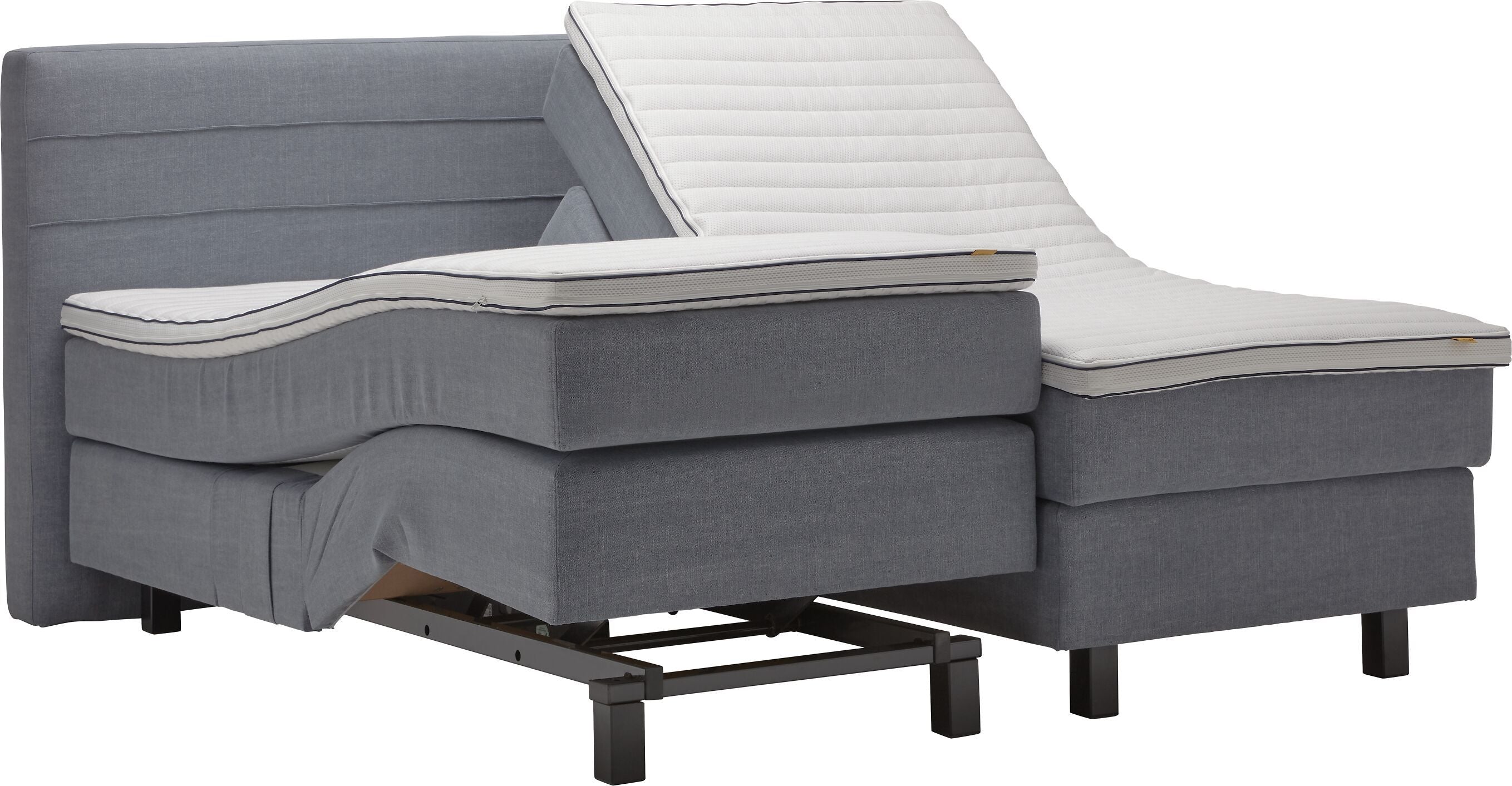 bico GOODNIGHT Boxspringbett - Mittelblau / B: 180.0 cm x T: 200.0 cm