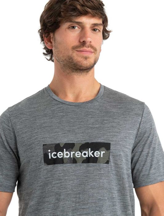 Tech Lite II SS Tee Natural Shades Logo herre-T-shirt