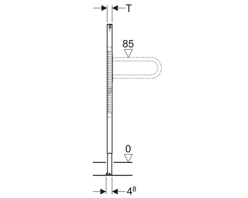 Geberit Duofix element voor steun- en handgrepen 1120 mm 111.790.00.1