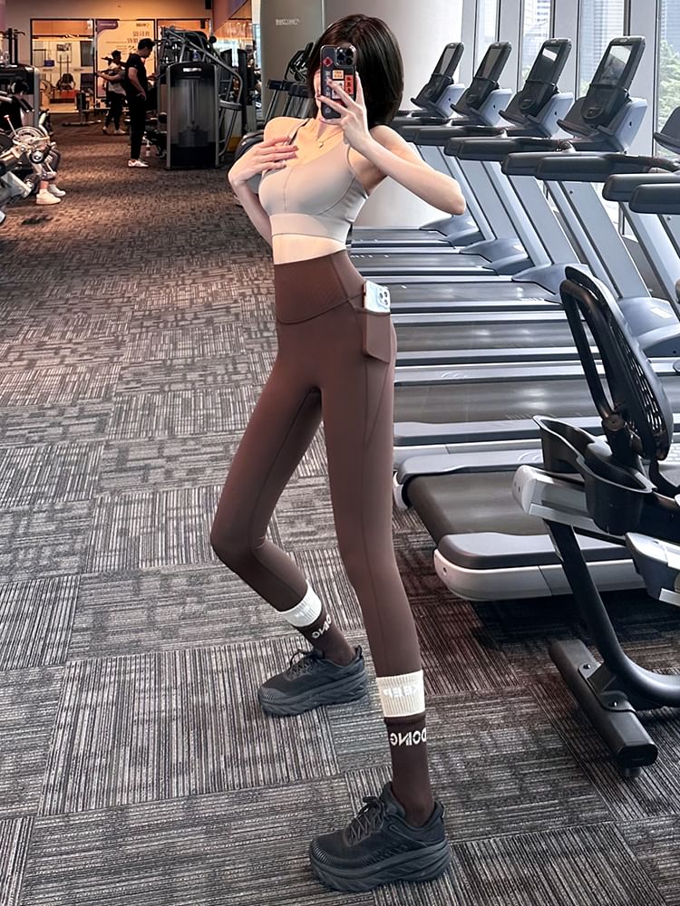 Fairar - Hoge taille effen yogabroek