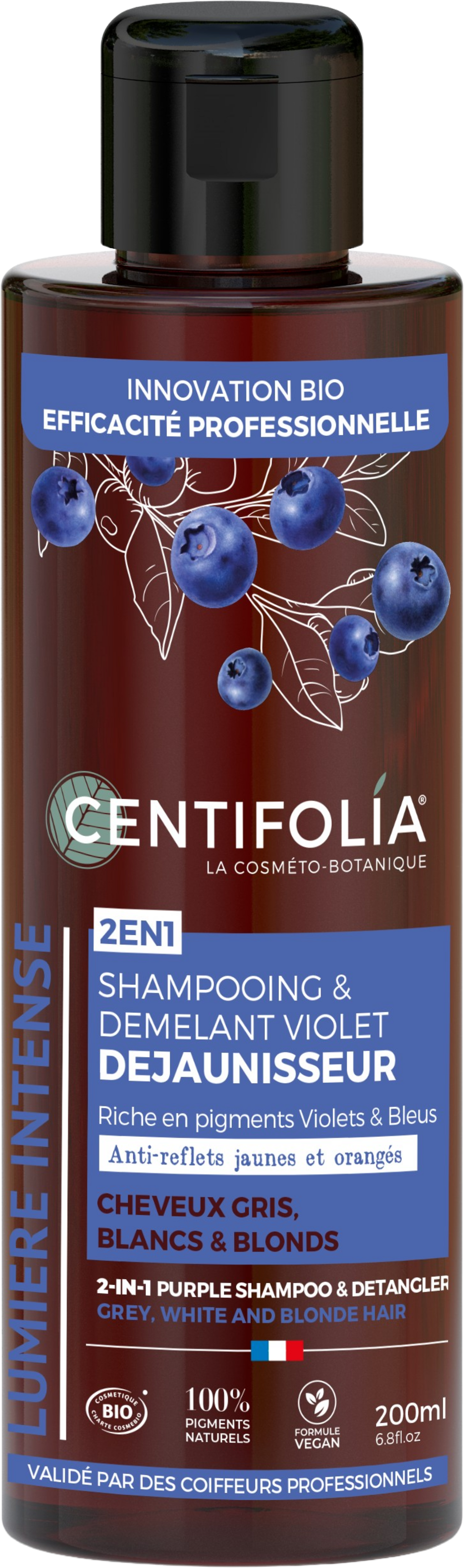 CENTIFOLIA  2in1 Purple Shampoo & Detangler, 200 ml