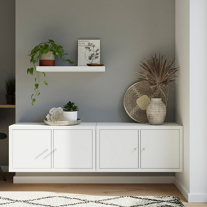 Étagère modulable 2 cubes GoodHome Mixxit blanc