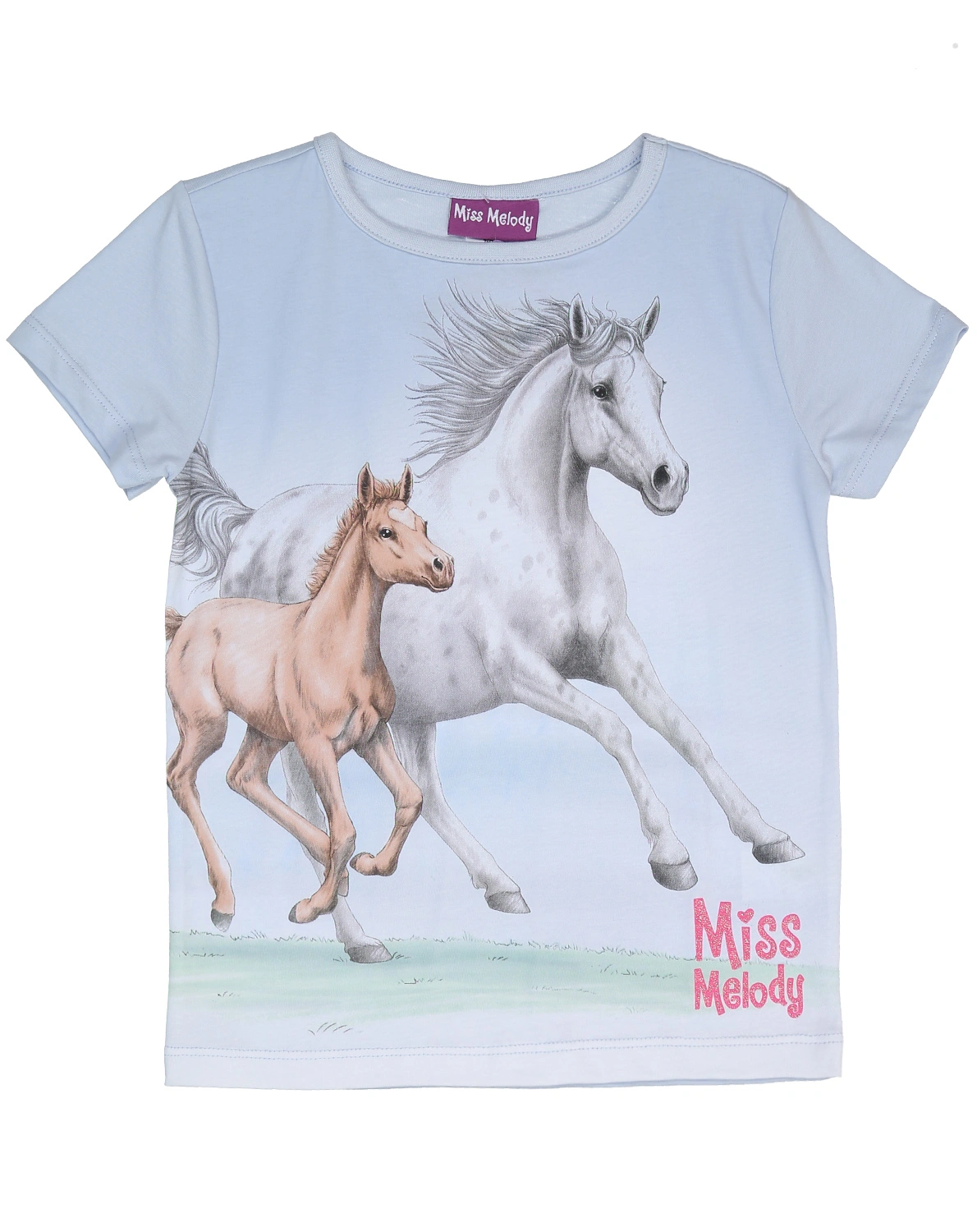 T-Shirt MISS MELODY - HEARTBREAKER in halogen blue
