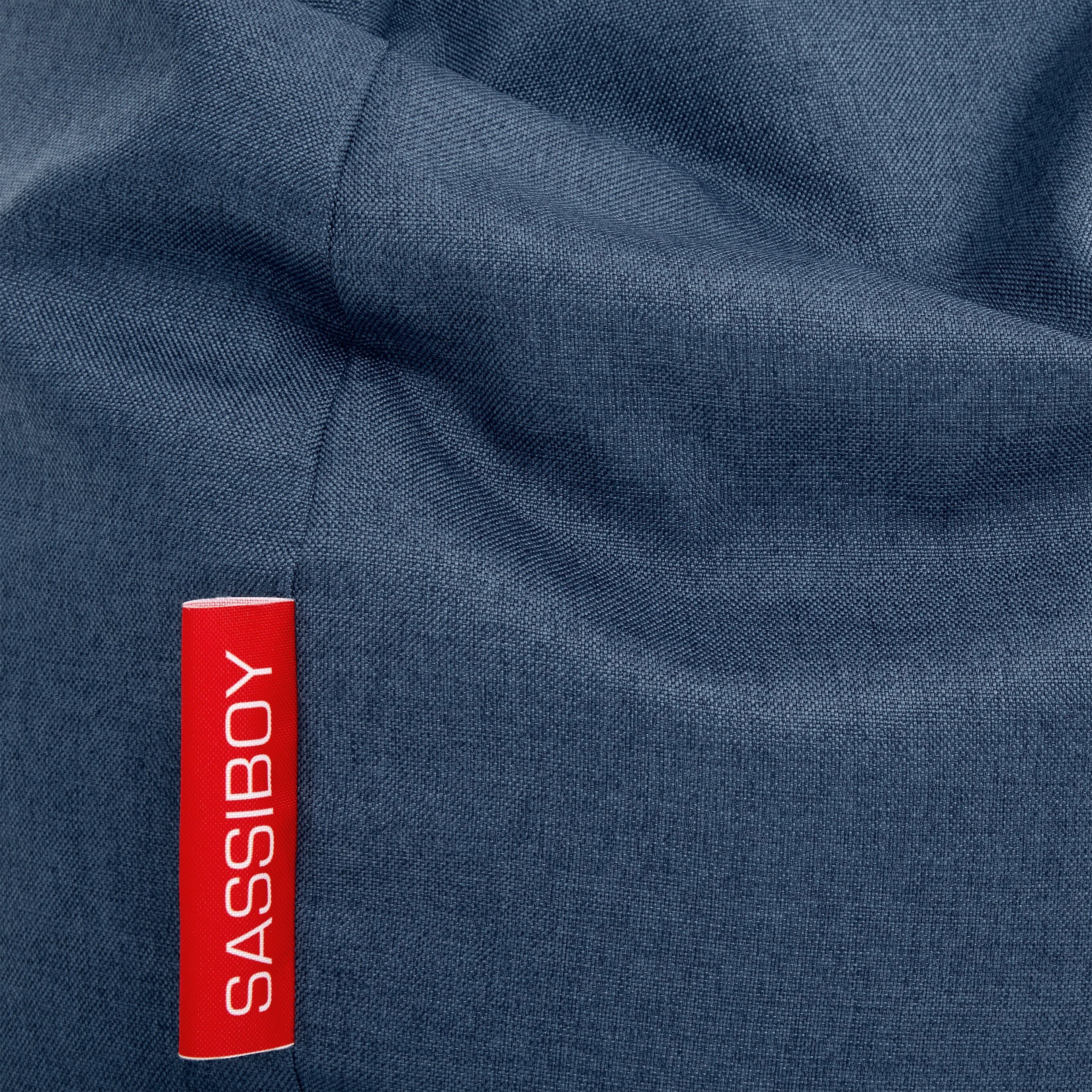DAAN Sitzsack Stoff blau - Blau / B: 75.0 cm x T: 115.0 cm x H: 108.0 cm