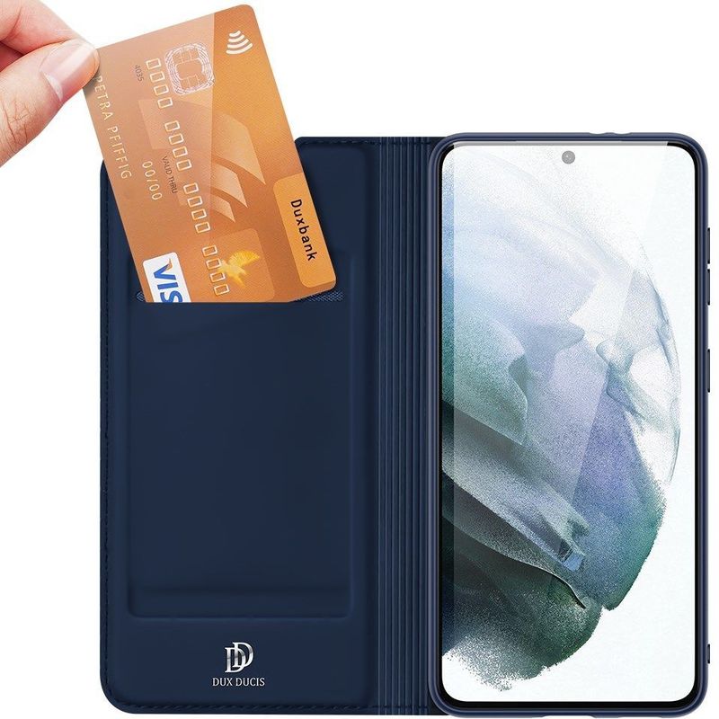 Dux Ducis - Skin Pro Series - Hoesje - Blauw - Wallet voor Samsung Galaxy S21 FE
