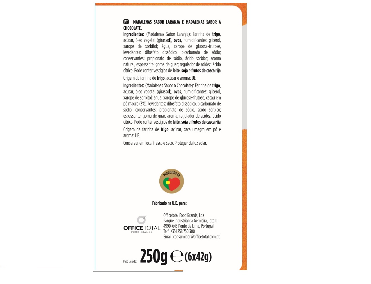 MADALENAS AURORA MIX LARANJA E CHOCOLATE 250G