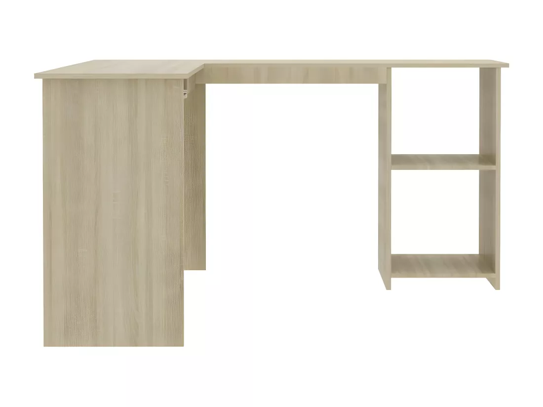 Bureau d'angle forme de L Chêne sonoma 120x140x75 cm Aggloméré