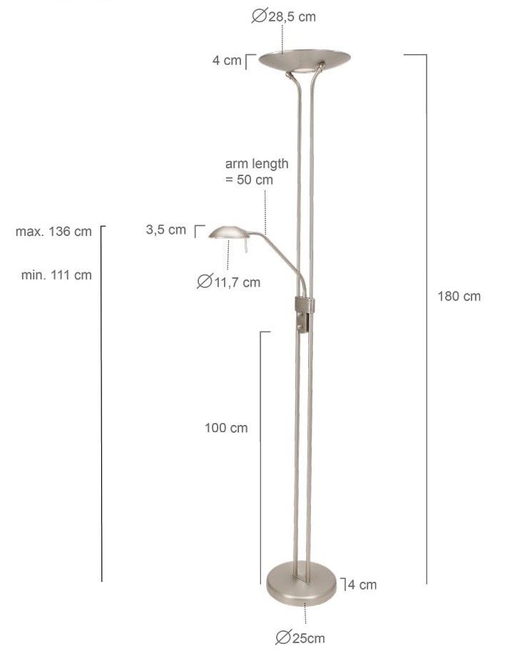 Vloerlamp Mexlite B27 x D52 cm