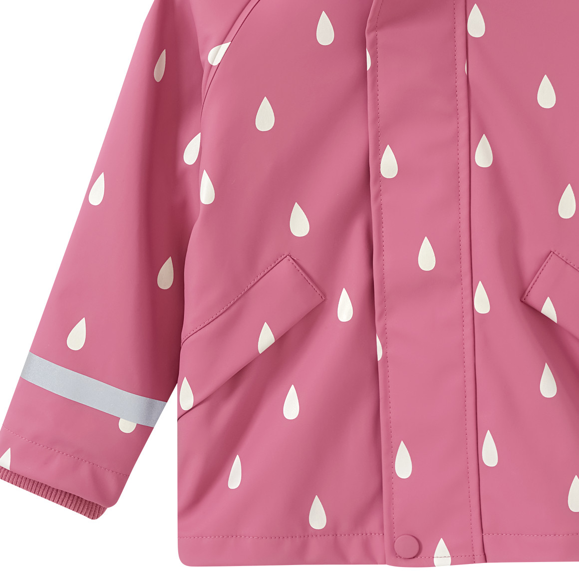 Topomini Baby Regenjacke mit Regentropfen-Muster altrosa