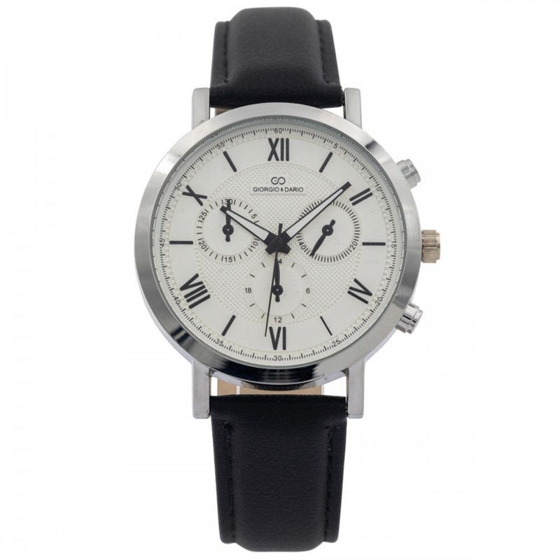 Montre Homme GIORGIO bracelet Cuir Noir
