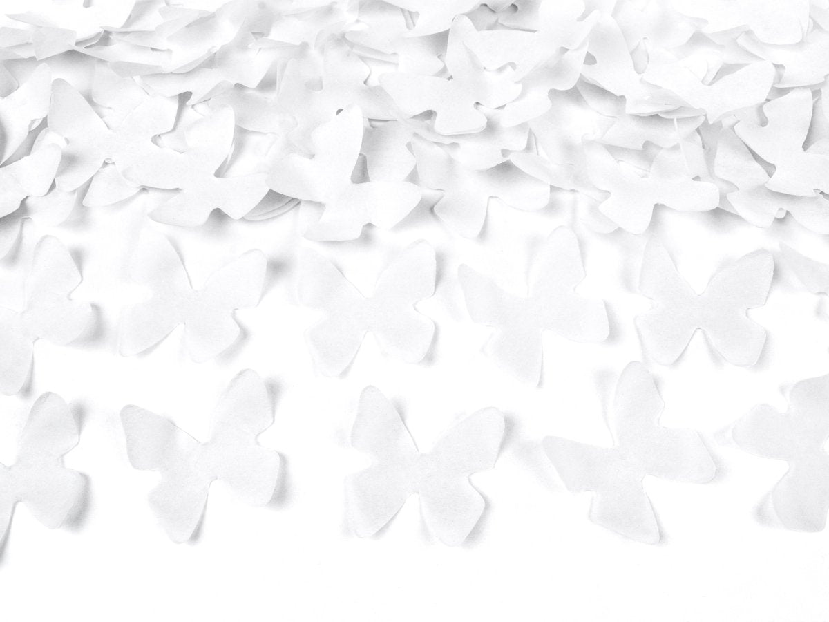 Vlinder Confetti Kanon Wit 28cm