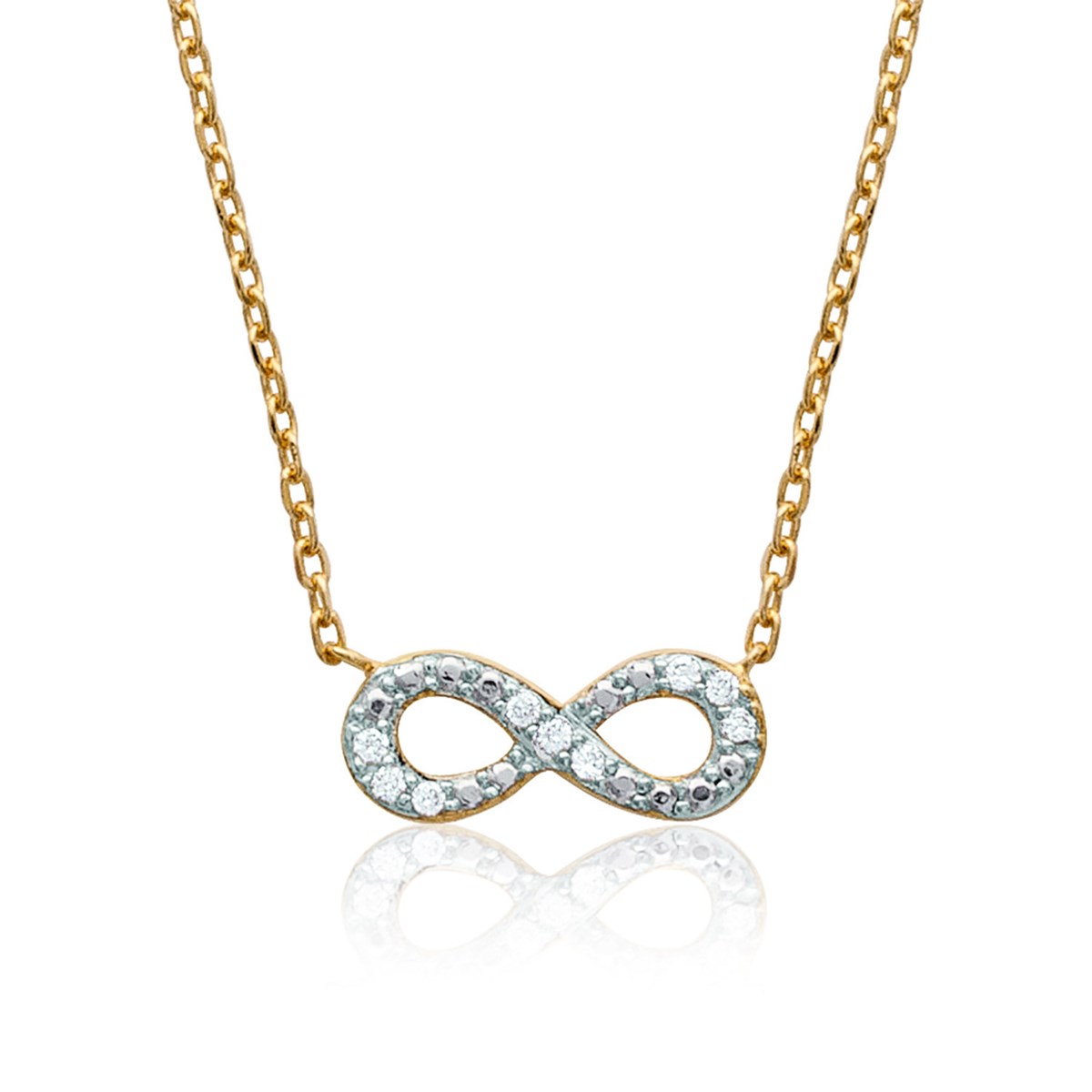 Collier Brillaxis infini empierré plaqué or