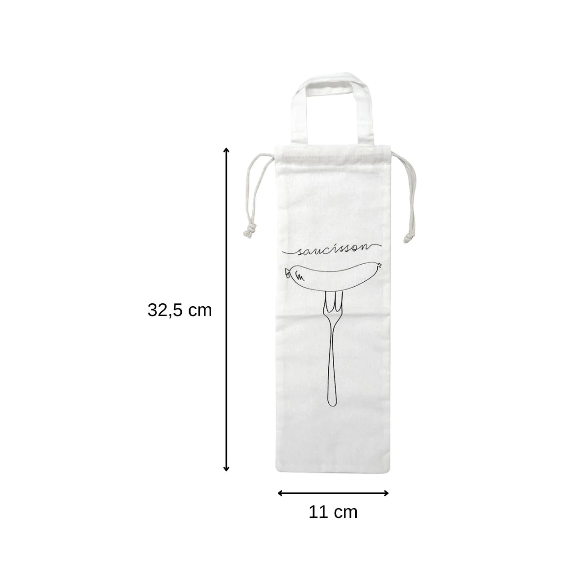 Sac de conservation pour saucisson sec en coton Eco Friendly Fackelman