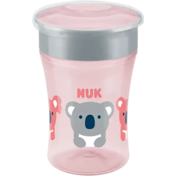 Trinklernbecher Magic Cup mit Trinkrand und Deckel, 230ml
