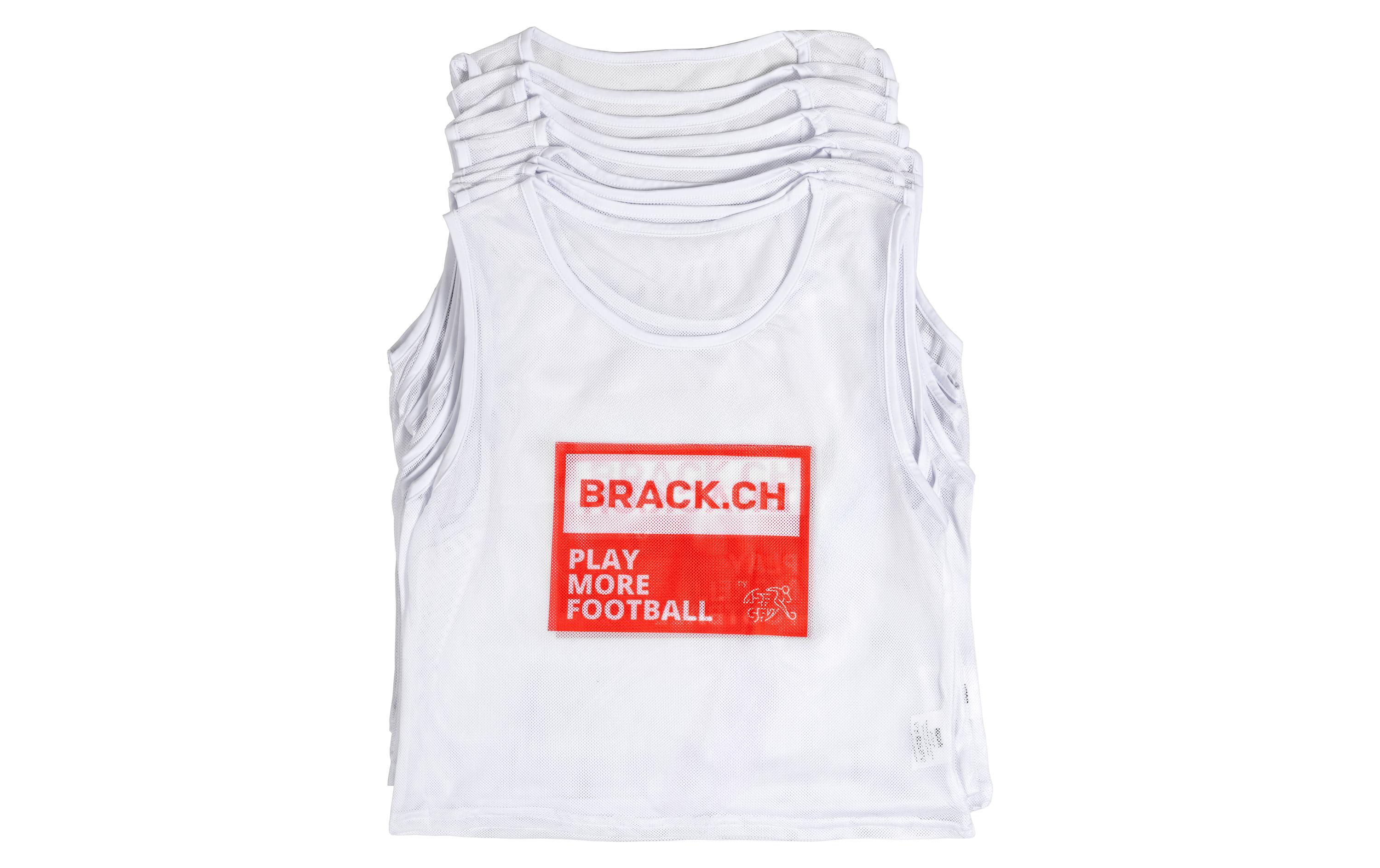 Play More Football Trikots, WeissSet mit 10 Stück