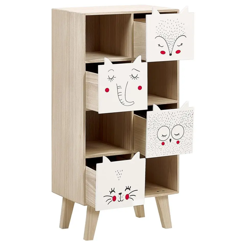 RUPERT - Boekenkast - Lichthout/Wit - MDF