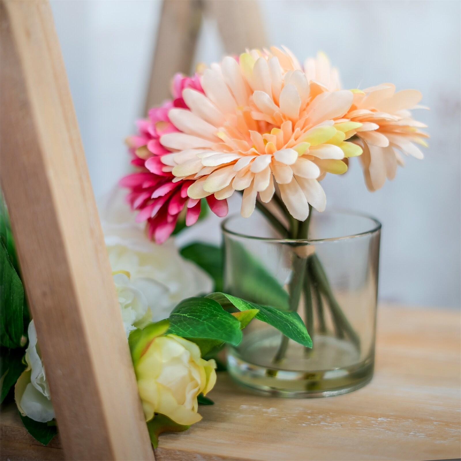 HTI-Living Margeritenstrauß in Vase Kunstblume Flora