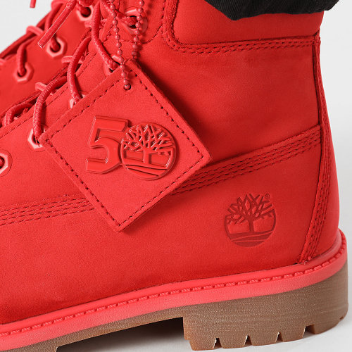 Boots Femme Timberland Premium 6 Inch Waterproof A64HH Medium Red Nubuck