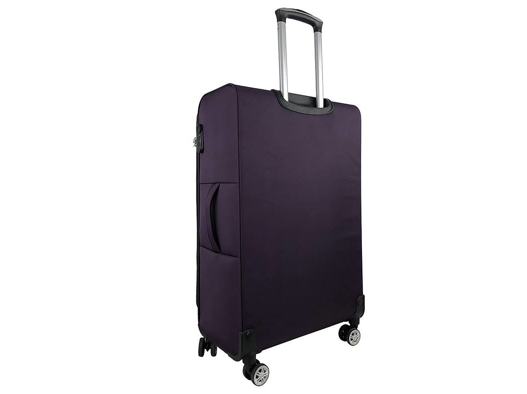 MALA DE VIAGEM GRANDE FLEXÍVEL AIRPORT ROXO 8 RODAS 75 CM