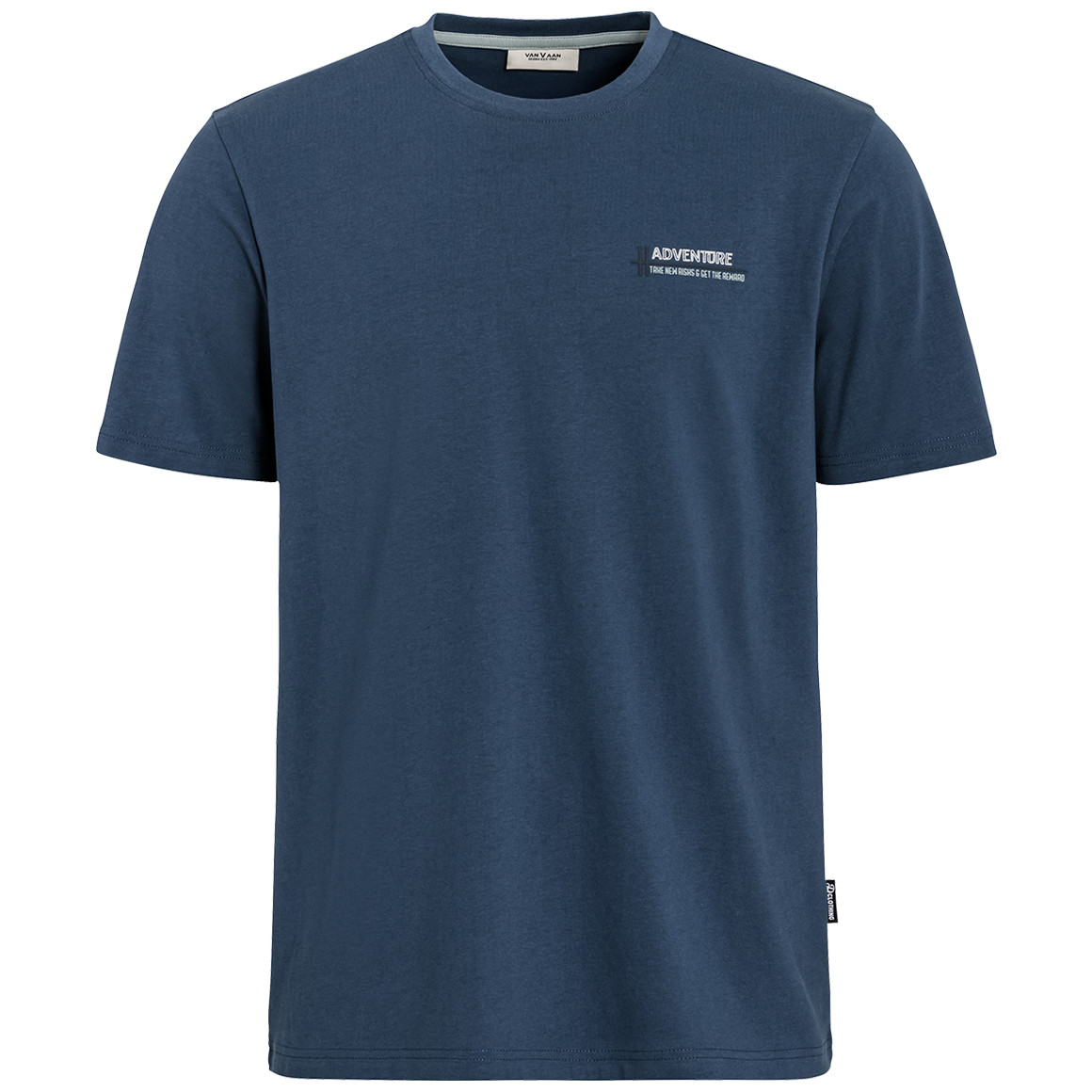 VanVaan Denim Herren T-Shirt mit Rücken-Print dunkelblau