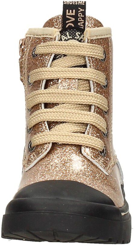 Shoesme Veterschoen hoog goudkleur