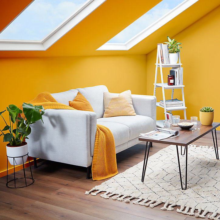 Peinture couleur 2 en 1 velours GoodHome soleil zenith 2,5L