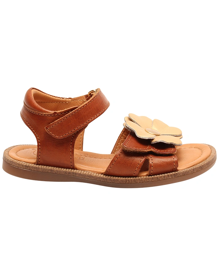 Leder-Sandalen BARBARA in cognac