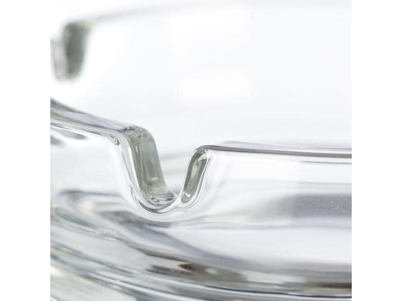 relaxdays Aschenbecher aus Glas 4er Set, Transparent Ascher aus Glas