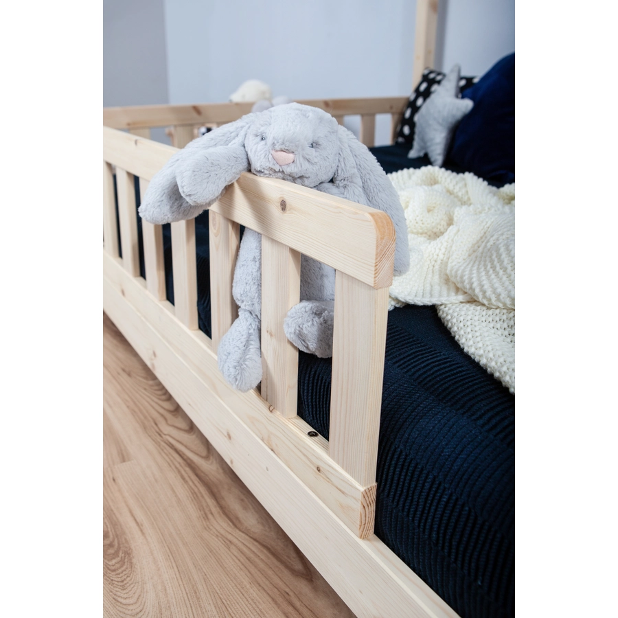 TICAA Kinderbett Hausbett Kay 120x200 Kiefer natur Natur