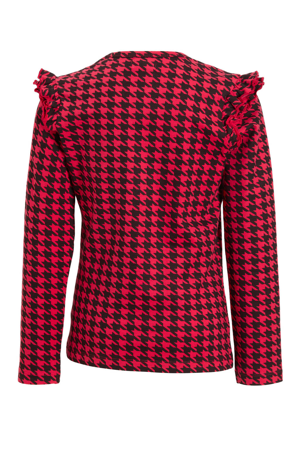 Orange Stars longsleeve Razi pied de poule roze