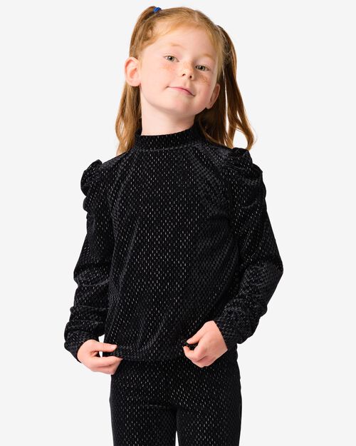 t-shirt fille pailleté noir
