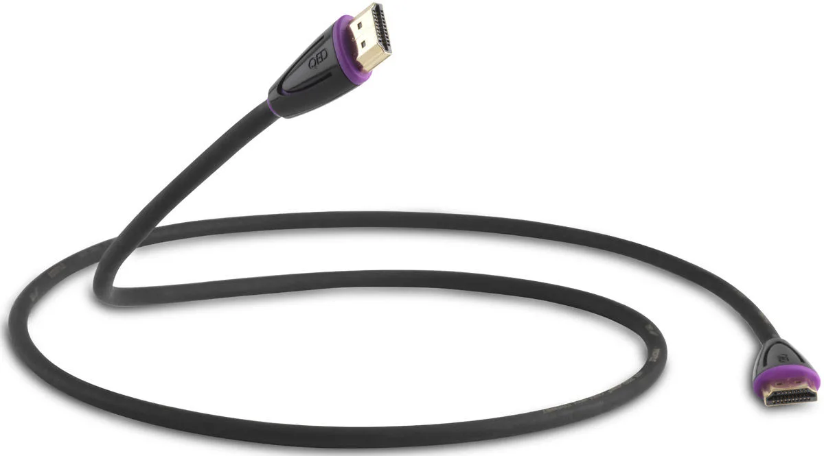 QED Profile eFlex HDMI Noir (1 m) Câbles HDMI