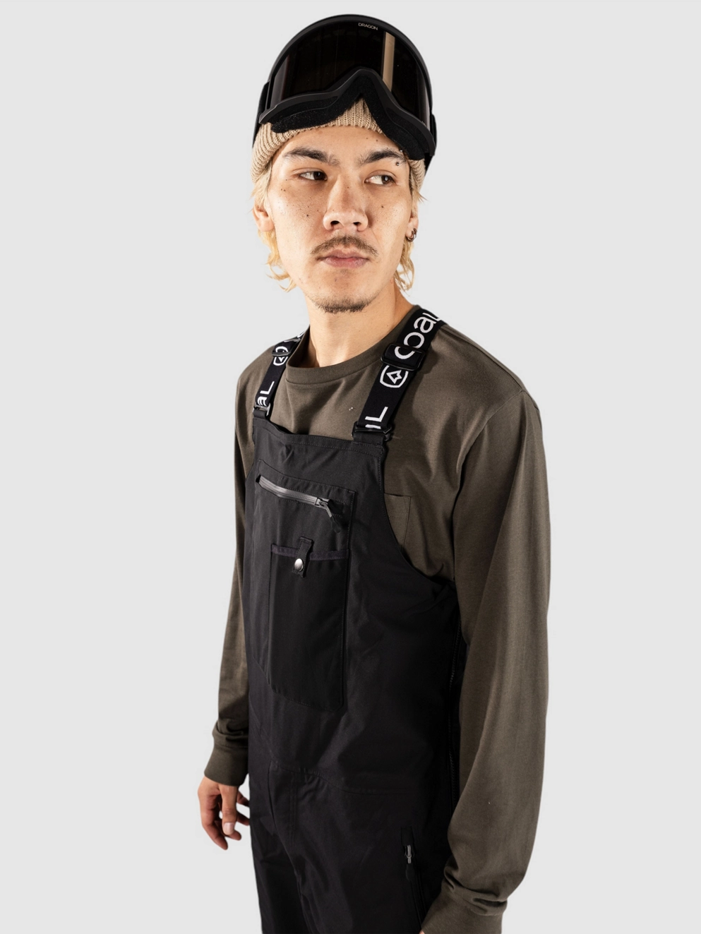 Coal Strickland Bib Pants black