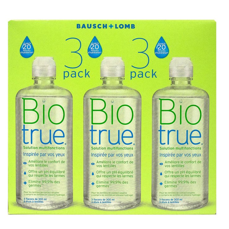 Biotrue solution multifonction 3x300ml