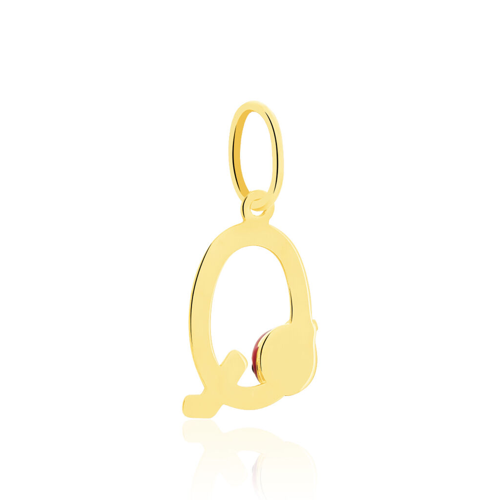 Pendentif Helidie Coccinelle Lettre Or Jaune