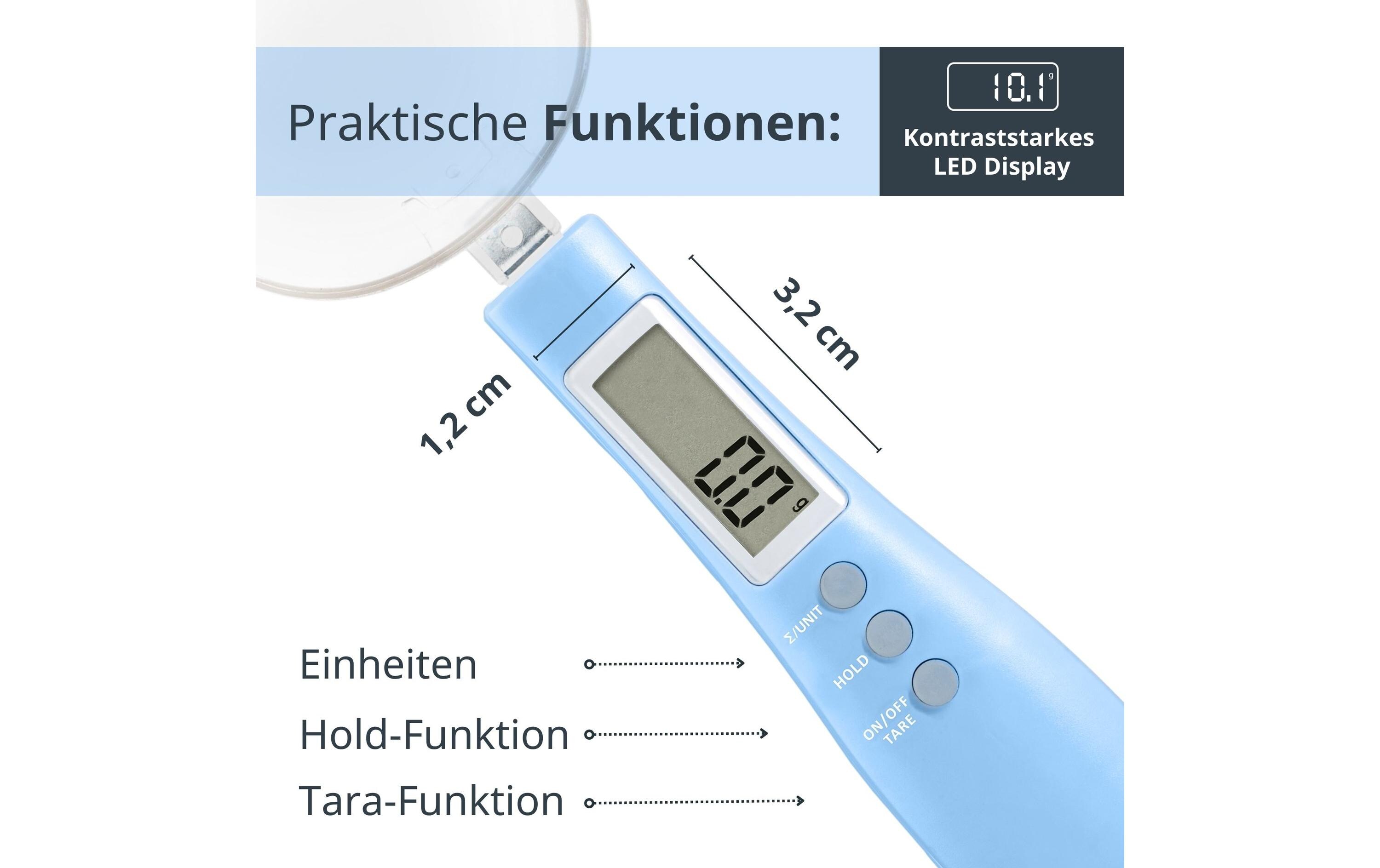 Löffelwaage Eni digital BlauDigitale Löffelwaage Eni