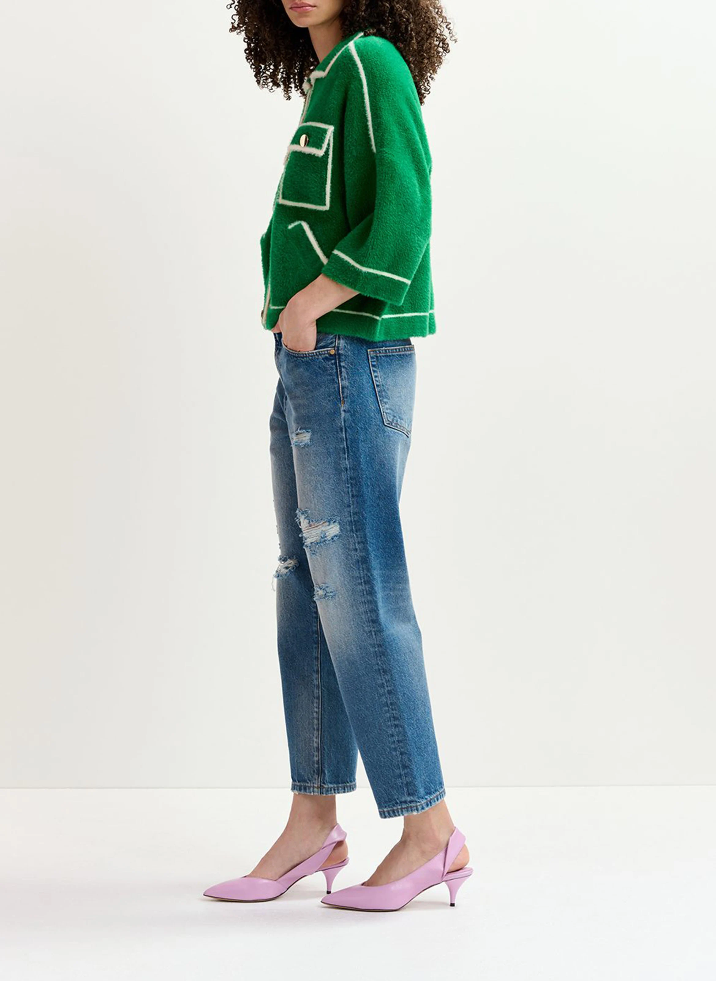GALENA - Gilet col classique| Vert