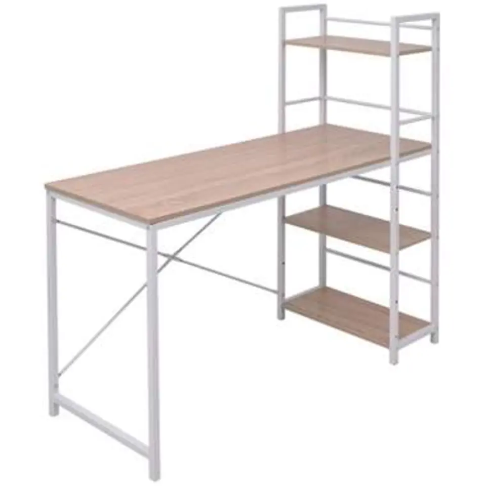 vidaXL - Bureau - Bruin - Bewerkt hout