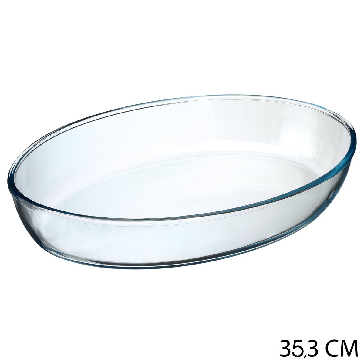 PLAT OVAL VERRE 35X25CM