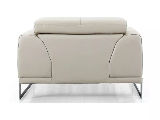 Fauteuil cuir Design HAVANA Beige