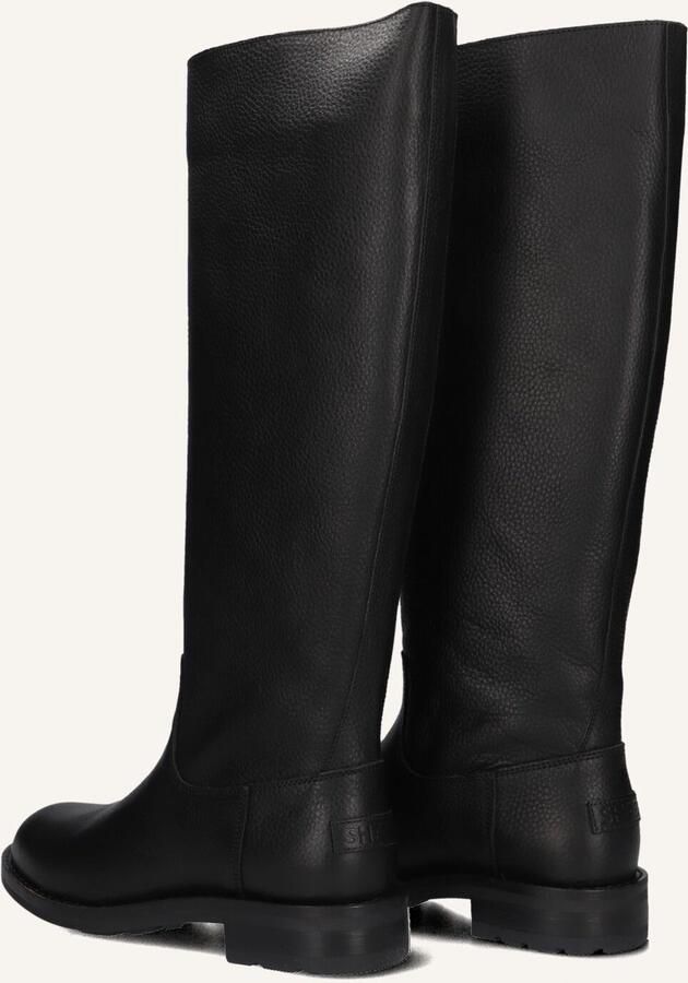 SHABBIES Hoge Laarzen Dames Alyd Tuba Maat: 37 Materiaal: Leer Kleur: Zwart
